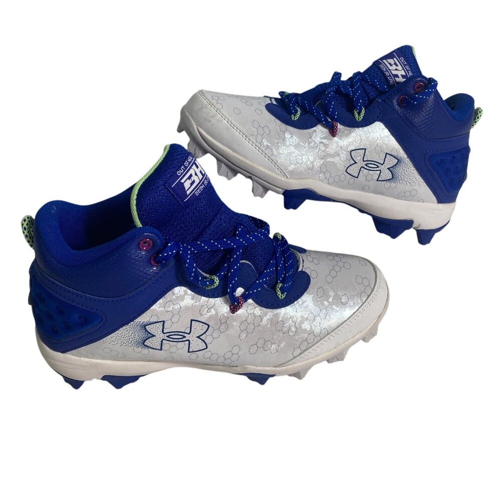 Under Armour Youth Harper 8 Mid Rm Baseball Shoe Size 4.5
